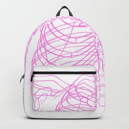 Ribs - outline pink Backpack | Outline, Pink, Illustration, Digital, Drawing, Ribs, Collarbone, Torso, Bones, Skeleton 