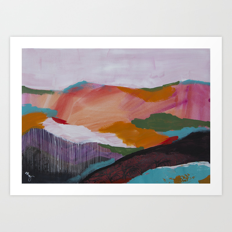 Roses Aren T Red 3 Contemporary Abstract Landscape Art Print By