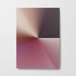 Line Gradient / Vanilla Wafer & Thunder Purple Metal Print | Graphicdesign, Minimal, Wheel, Nude, Abstract, Study, Curated, Color, Chocolate, Pink 