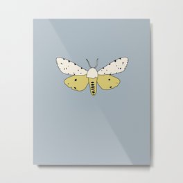 Estigmene Acrea Moth Metal Print | Yellow, Digital, Insect, Art, Digitalart, Illustration, Drawing, Bugs, Butterfly, Digitalillustration 