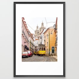 Lisbon Tram 28 in the Alfama - Portugal Travel Photography Framed Art Print