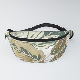 Wild Tropical Prints, Green and Gold Fanny Pack