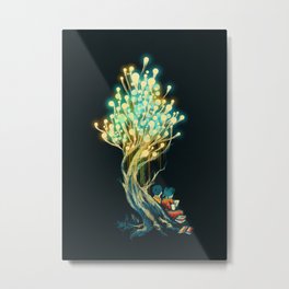 ElectriciTree Metal Print | Magical, Tree, Nature, Book, Curated, Dream, Sci-Fi, Streetart, Surrealism, Digital 