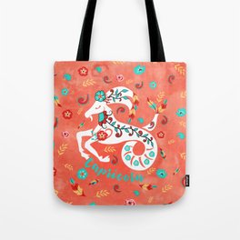 Boho Zodiac Sign- Capricorn Astrology Watercolor Illustration Tote Bag