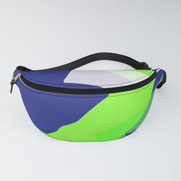 Abstract Lime Green Navy Blue Geometric Squares Fanny Pack
