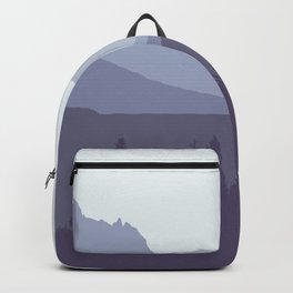 Glacier National Park - Modern Layers Backpack | Outdoors, Nature, Graphicdesign, Forest, Modern, Simple, Travel, Clean, Layers, Digital 