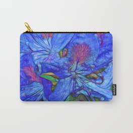 Rhododendron Aqua Carry-All Pouch