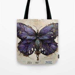 Butterflies of Willowood: Purple Fleur de Calla Lys Tote Bag