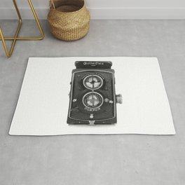 RolleiFlex Rug | Vintage, Black and White, Photo, Curated, Graphic Design 
