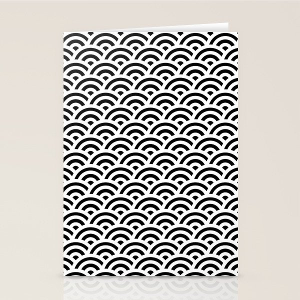 japanese pattern. Fish scale motif. Vector art Stationery Cards by Milana Iskuzhina Society6