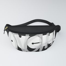 Ouch / Expressive Typography / Hand Lettering / Minimal Graffiti / Black and White Fanny Pack