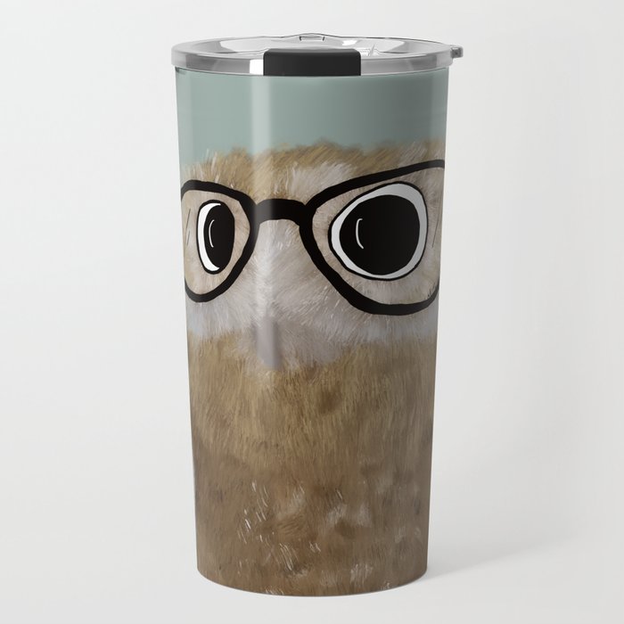 Owl Be Seeing You Travel Mug | Drawing, Digital, Owl, Owl-with-glasses, Owl-gift, Gifts, Owl-art, Owl-lovers, Owls, Owl-shirt