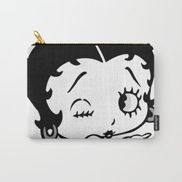 Betty Boop Tease Kiss (Black & White) Carry-All Pouch