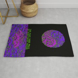 The Rise And Fall of Sanctuary Moon Rug | Moon, Fullmoon, Purple, Murderbotdiaries, Sciencefiction, Fantasy, Reflection, Pink, Surrealism, Collage 