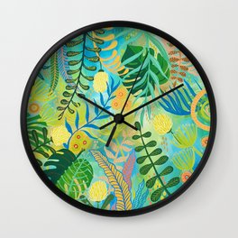 Jungle Juju Wall Clock | Painting, Plantlove, Tropical, Junglevibe, Plants, Green, Junglejuju, Jungle, Tropicalvibe, Leafy 