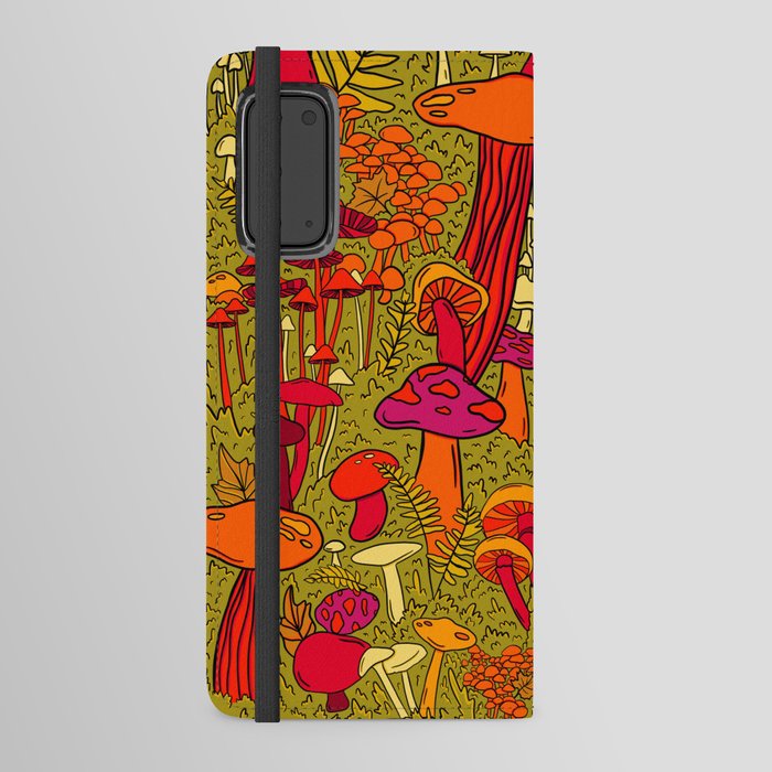 Mushrooms in the Forest Android Wallet Case