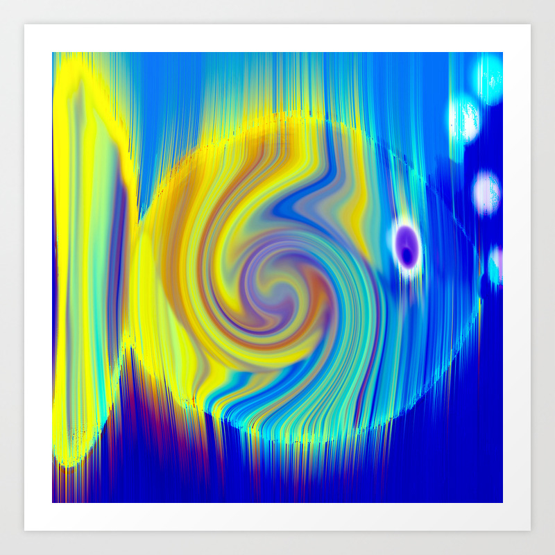 Colorful Abstract Fish Art Art Print By Kjhart Society6