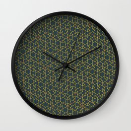 Jali Dark - Alpine Sunrise Wall Clock | Abstract, Vector, Graphic Design, Pattern 