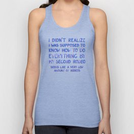 This Is My Second Rodeo Tank Top | Rodeo, Introvert, Funnyquote, Handwriting, Meme, Funny, Joke, Jokes, Weird, Quotes 