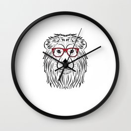 Cool Lion with Red sunglasses King of the Savanne Wall Clock | Meow, Graphicdesign, Hippie, Lionhead, Paw, Tabby, Leopard, Woodstock, Hakunamatata, Tiger 