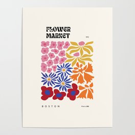 Flower Market: BOSTON Poster