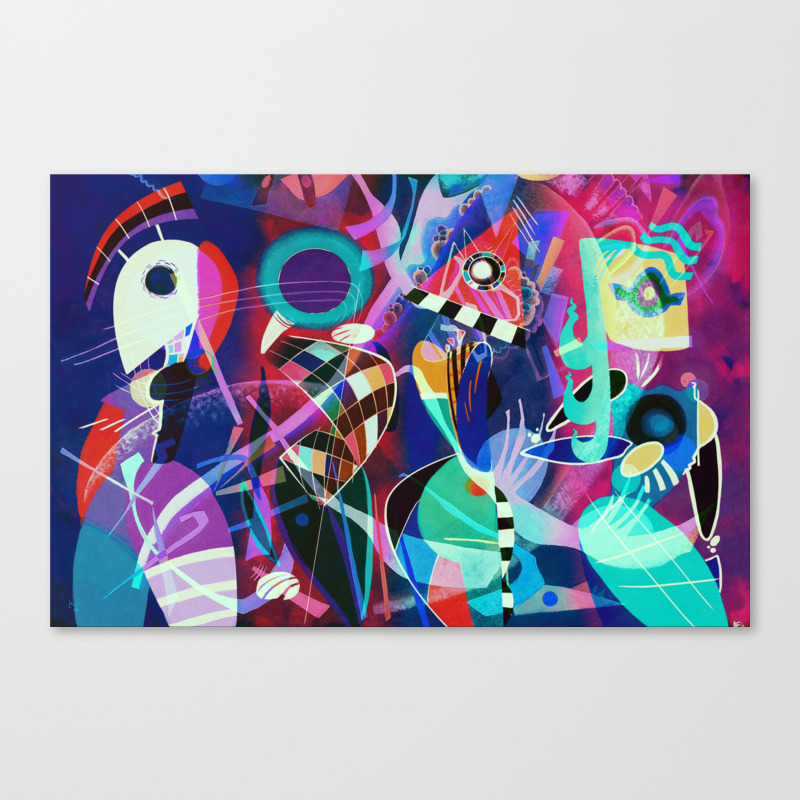 Night Life Wassily Kandinsky Inspired Geometric Abstract Art