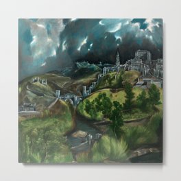 El Greco - View of Toledo Metal Print | Painting, Nature, Landscapeart, Viewoftoledo, Oil, Elgreco, Oiloncanvas, Landscape 