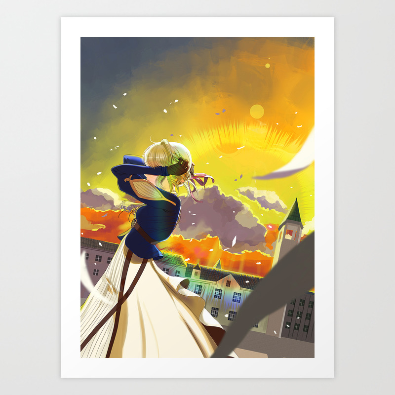 Wallpaper Violet Evergarden Fanart Art Print By Sayuui Society6 For Free
