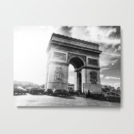 Arc de Triomphe Metal Print | Black And White, Photo, Paris, France, Architecture 