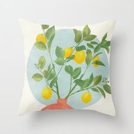 vase branche stillife abstract shapes Throw Pillow