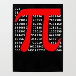 Math PI Symbol Nerd Funny Shirt Poster