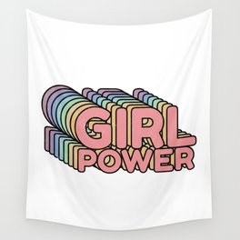 Girl Power grl pwr Retro Wall Tapestry