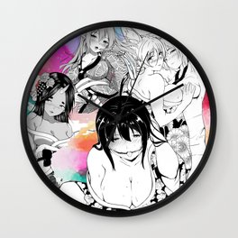Obacon Anime Waifu Face Expression Wall Clock