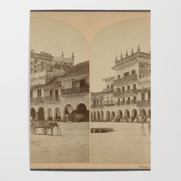Plaza de la Yerba, Cartagena, Vintage Photo Print Poster