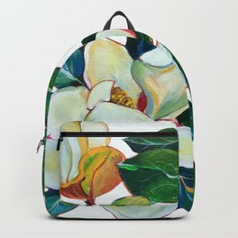 Magnolia Branch Backpack | Painting, Artistic, Branch, 4Thofjuly, Feminine, Magnolia, Floralart, Impressionism, Nature, Whites 