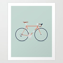 My Bike Orange Art Print