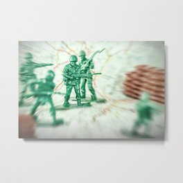 War with little soldier toy on map concept Metal Print | Weapons, Toy, Concept, War, Revolution, Green, Conflict, Leadership, Soldier, Armed 