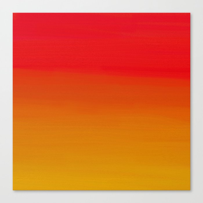 Red Apple And Golden Honey Ombre Sunset Canvas Print By