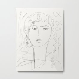 Sketch of a pop girl Metal Print | Graphite, Home, Sketch, Graffiti, Deco, Girl, Fashion, Mode, Homedecor, Interior 