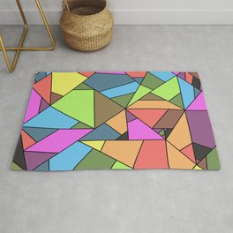 colorful mosaic - colorful patchwork Rug