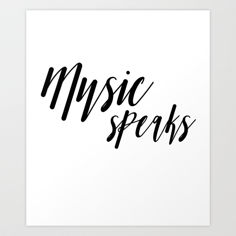 Aesthetic Music Speaks Design Art Print By Dimdom Society6