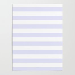 Light Lavender & White Stripe Pattern Poster