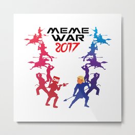 Meme War 2017 Metal Print | Cnn, Meme, Memes, Drawing, Anti Trump, Pop Culture, Digital, Political Satire, Weird, Wtf 