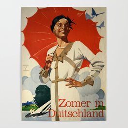 Werbeplakat Zomer in Duitsland Poster