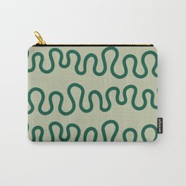 Coral Green Carry-All Pouch | Digital, Pastel, Curve, Colorful, Nature, Color, Pattern, Curated, Modern, Illustration 