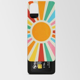 Retro Sunrise: Rainbow Edition Android Card Case | Color, Summer, Relax, Pattern, Colorful, Art, Graphicdesign, Retro, Vintage, 80S 