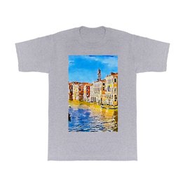 Beautiful Venice. Watercolor painting T Shirt | Wallart, Framedprints, Romanticcity, Digital, Gifts, Homedecor, Italy, Watercolor, Europe, Decorative 