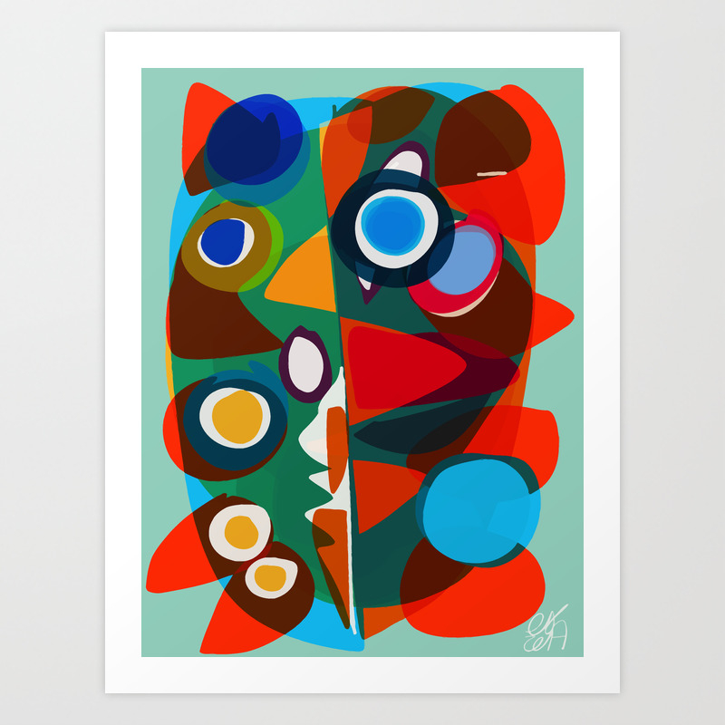 Pop Abstract Animals Art Print By Emmanuelsignorino Society6