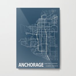 Anchorage Blueprint Street Map, Anchorage Colour Map Prints Metal Print | Photo, Mapslineposter, Mapwallart, Mapprintcity, Anchoragecitymaps, Mapprintart, Mapprintpaper, Mapprint, Citymapprint, Mapprintforwall 