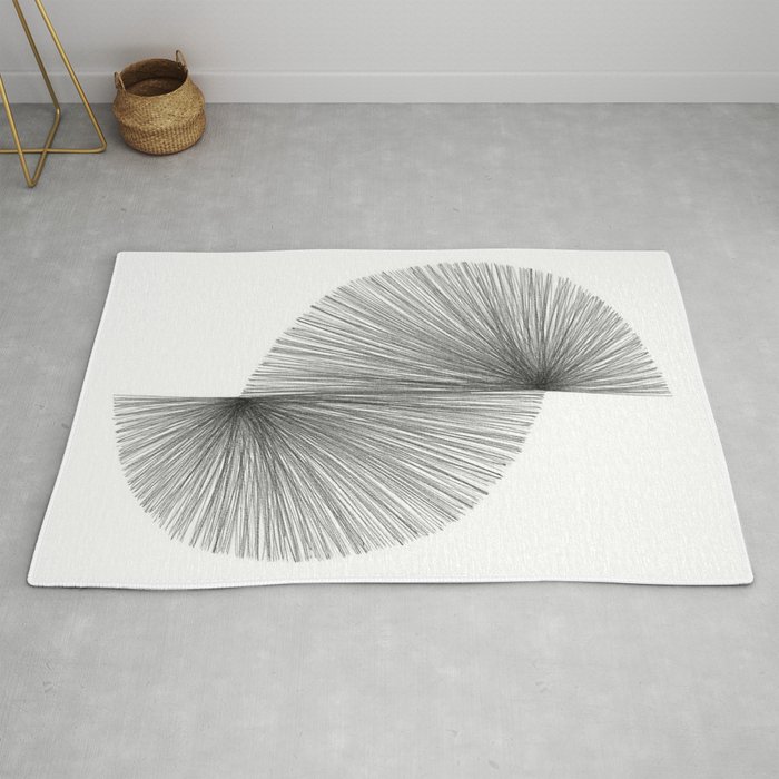 Mid Century Modern Geometric Abstract S Shape Line Drawing Pattern